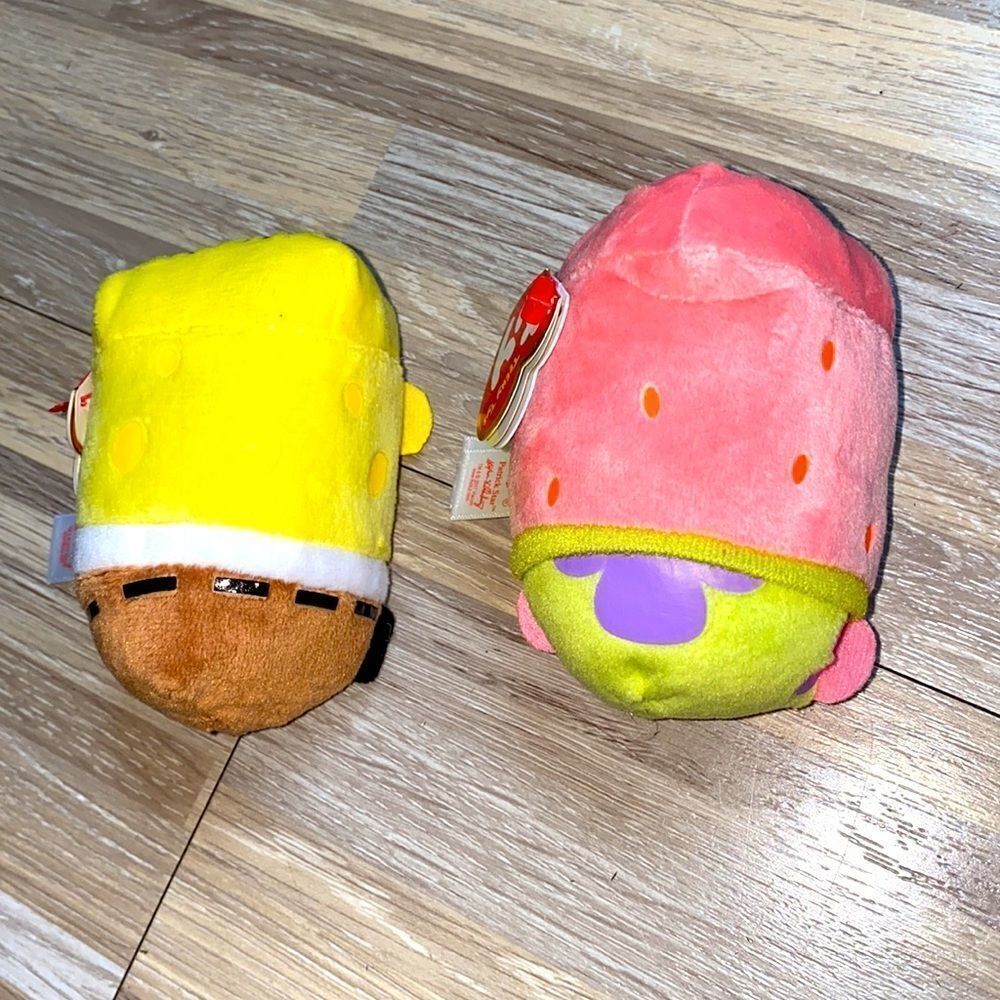 SpongeBob SquarePants Patrick Star TY teeny beanies plush Nickelodeon cartoon - Picture 6 of 11